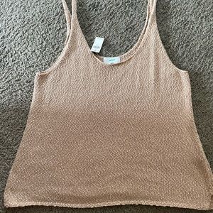 Aerie size M gold knit tank top.